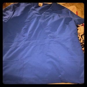 2 XL ROYAL BLUE SCRUBS TOPS